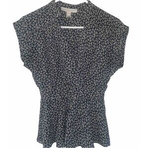 Monteau Los Angeles Floral Blouse Women’s Small . LTOP702